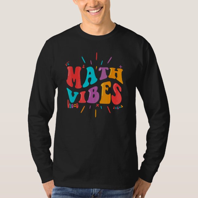 Camiseta De Volta às Aulas, Vibrações de Matemática, Design (Frente)