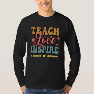 Camiseta De Volta às Compras do Professor Amor Inspirar Ens