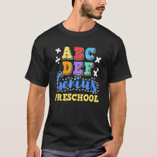 Camiseta De Volta Às Crianças De Pré-Escolas Do Alfabeto Da