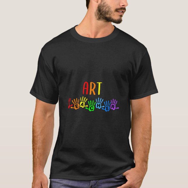 Camiseta De Volta Às Mãos Dos Professores De Arte Escolar (Frente)