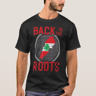 Camiseta De volta às Raízes de Beirute Lobnan Bandeira Liba