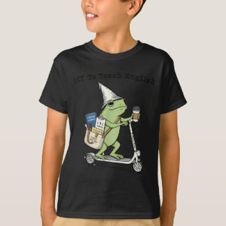 Camiseta De Volta Para Ensinar Englieacher Sapo Engraçado D
