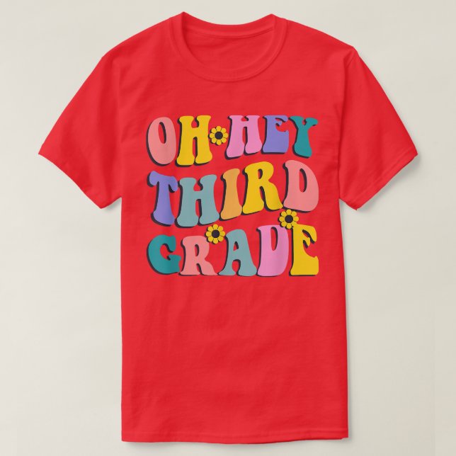 Camiseta De Volta Para Estudantes Professores Do 3º Ano (Frente do Design)