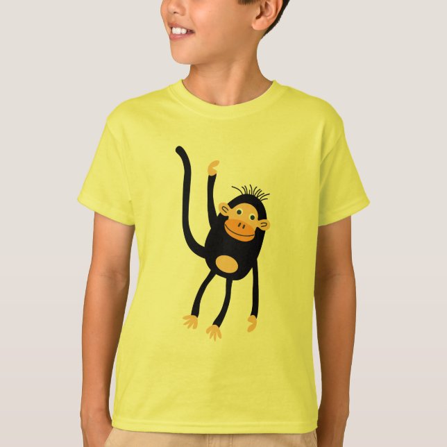Camiseta De Volta Para O Macaco Pequeno Da Escola (Frente)