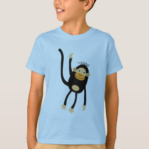 Camiseta De Volta Para O Macaco Pequeno Da Escola