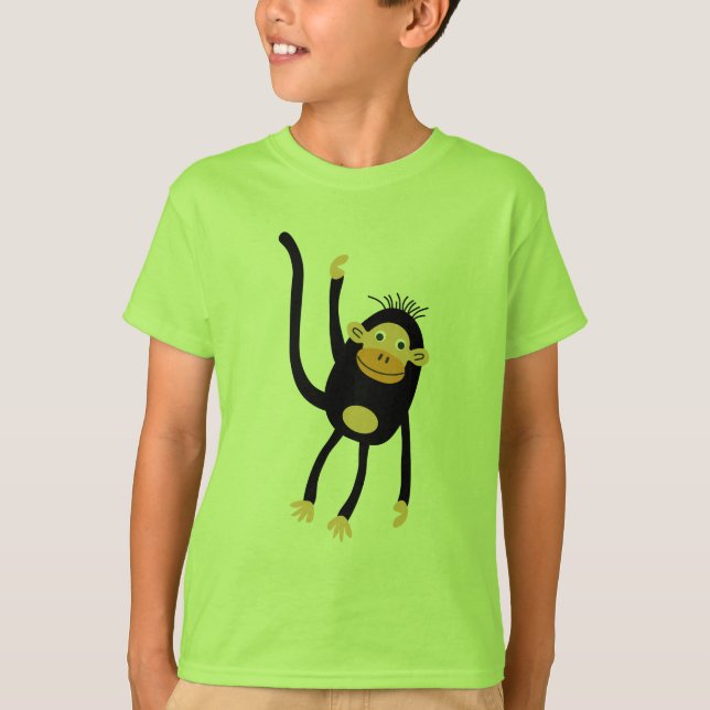 Camiseta De Volta Para O Macaco Pequeno Da Escola (Frente)