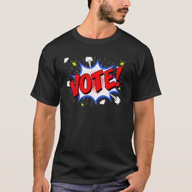 Camiseta de voto retrô Saia da votação e desenho a (Frente)
