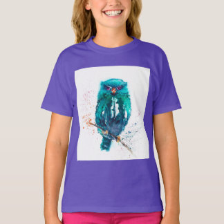 Camiseta de Watercolor Tribal Owl Girl