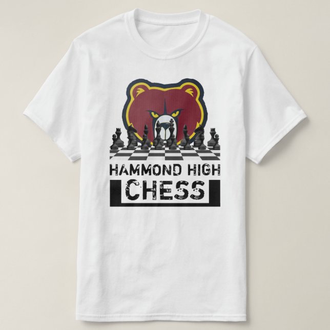 Camiseta de Xadrez do HAMMOND HIGH (Frente do Design)
