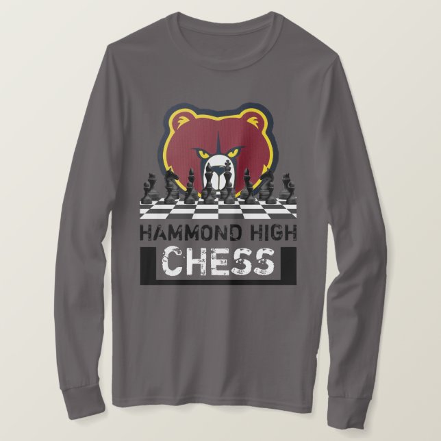 Camiseta de Xadrez do HAMMOND HIGH (Frente do Design)