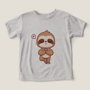 Camiseta de Yoga de Meditação de Preguiça Fofa A