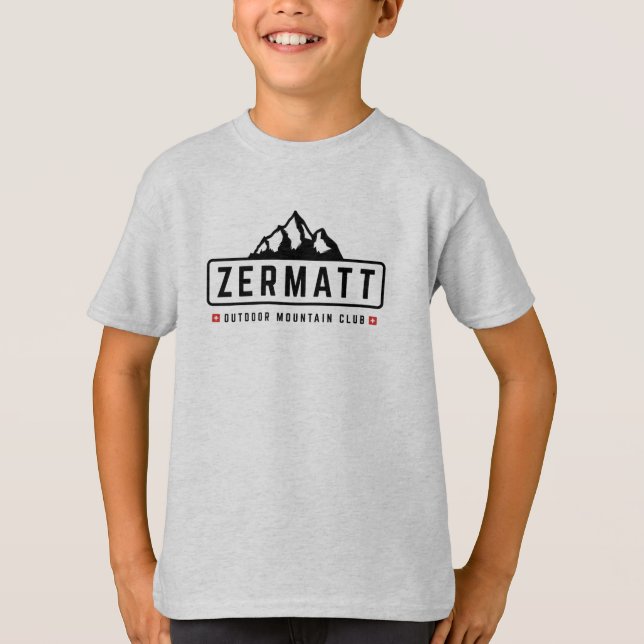 Camiseta de Zermatt Suíça Ao Ar Livre (Frente)