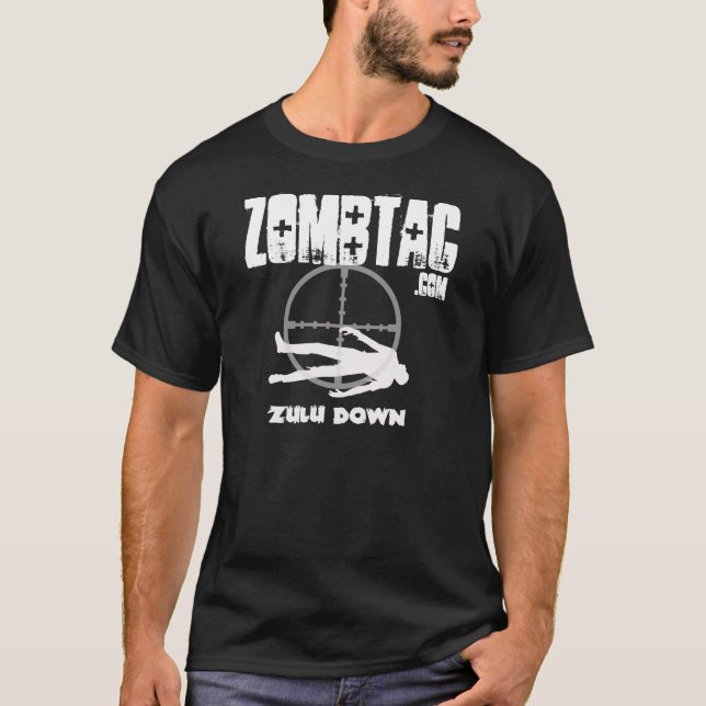 Camiseta De Zombtac do tribo Zulu obscuridade para baixo (Frente)