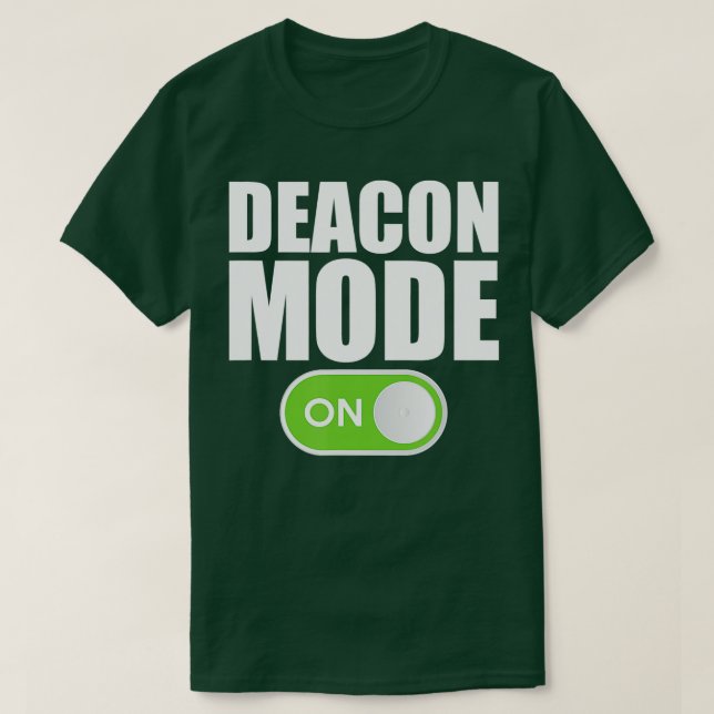 Camiseta Deacon Mode Religião, Ministro Cristão Católico (Frente do Design)