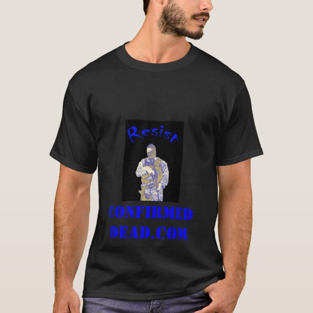 Camiseta Dead.com azul, confirmado (Frente)