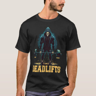 Camiseta Deadlifos Dia da Perna de Gym Cinto Cachorro Cacho