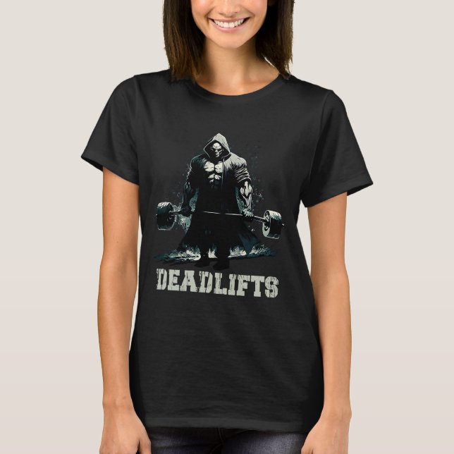 Camiseta Deadlifos na Perna de Gym Deadlifer Reaper Deadele (Frente)