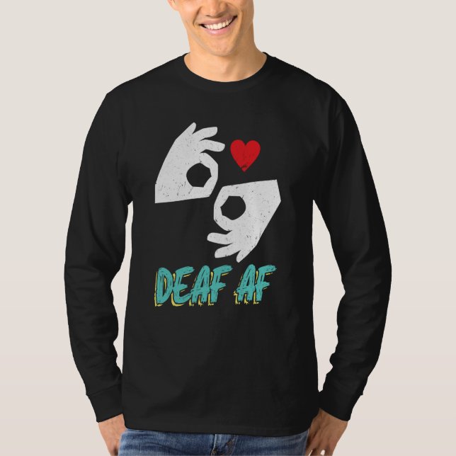 Camiseta Deaf AF Asl (Frente)