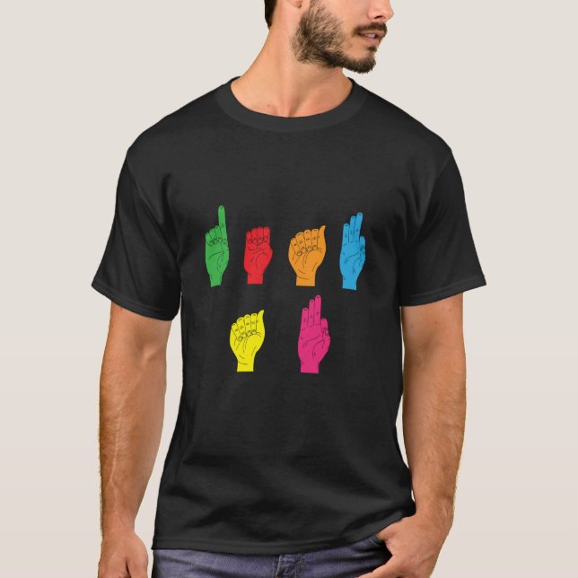 Camiseta Deaf Pride ASL Hand Gesture Hearing Aid Hand Sign  (Frente)
