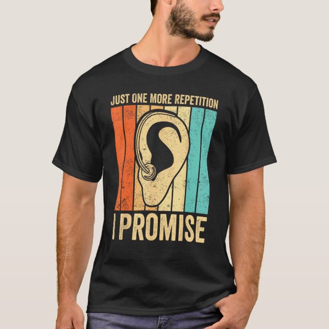 Camiseta Deaf Pride ASL Just One More Repetition  I Promise (Frente)