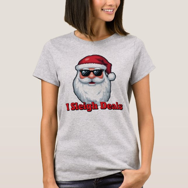 Camiseta Deal Slaying Santa Claus Funny Holiday Shopping  (Frente)
