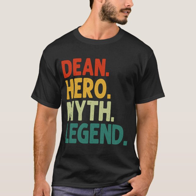 Camiseta Dean Hero Myth Legend Vintage Dean (Frente)