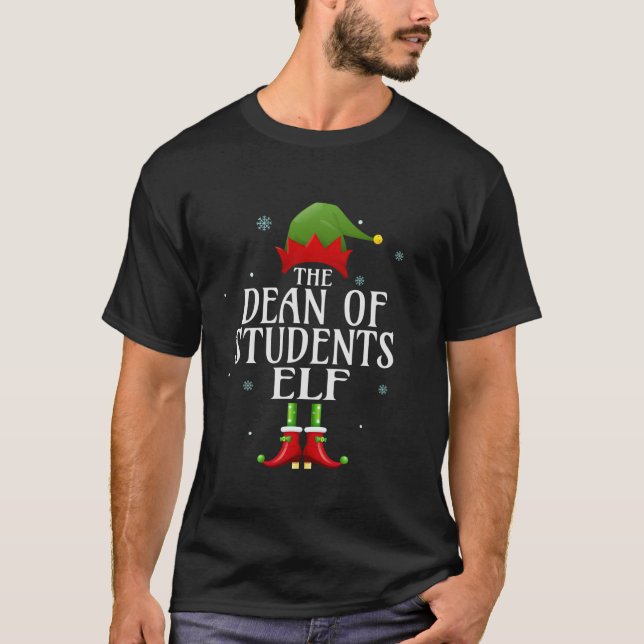 Camiseta Dean Of Students Elf Xmas Matching Family Group Ch (Frente)