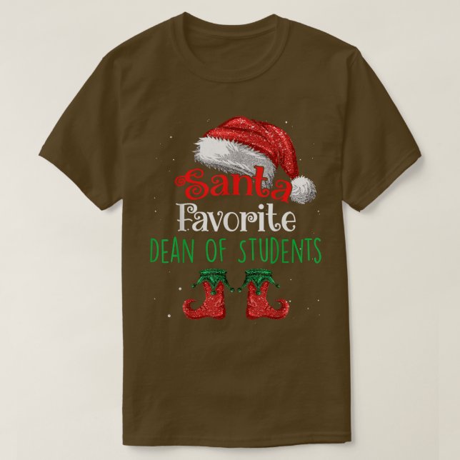Camiseta Dean Of Studies Papais noeis Favoritos Claus Chris (Frente do Design)