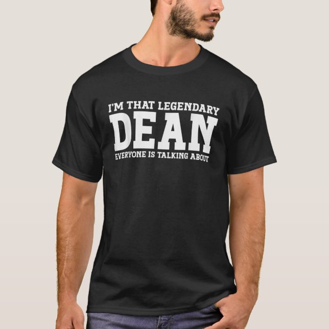 Camiseta Dean Personal Name Women Girl Engraçado Dean (Frente)