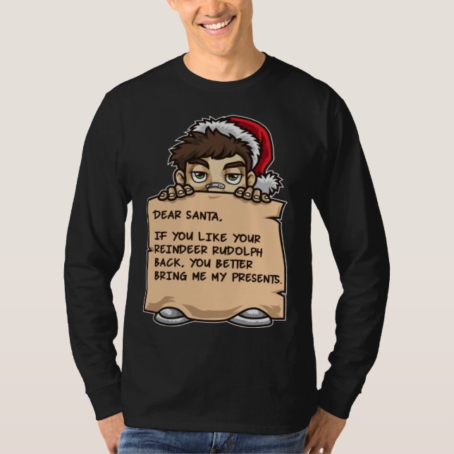 Camiseta Dear Santa  Christmas Elf Xmas Holiday Humor (Frente)