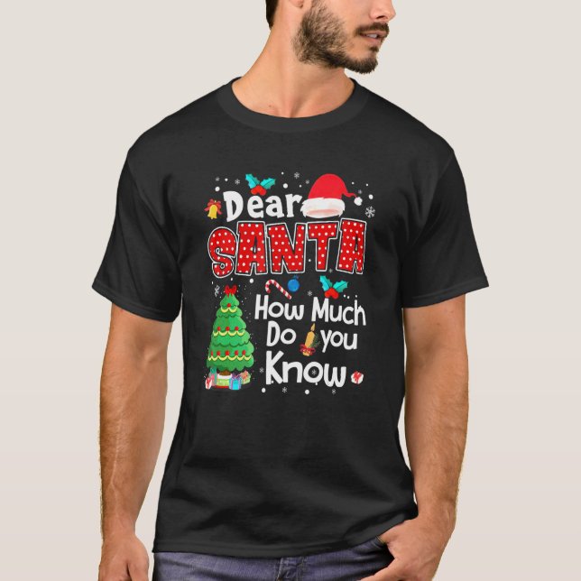 Camiseta Dear Santa How Much Do You Know Dear Santa (Frente)
