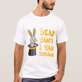 Camiseta "Dear Santa I Can Explain" Funny Christmas Rabbit