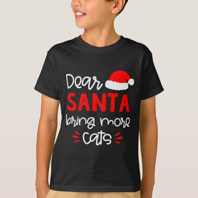 Camiseta Dear Santa Shirt Funny Matching Family Christmas P (Frente)