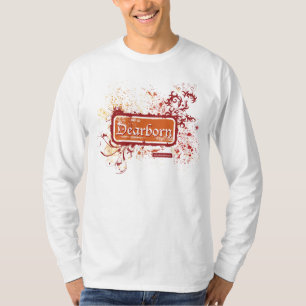 Camiseta Dearborn afligiu o T do LS dos homens