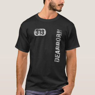 Camiseta Dearborn Michigan 313 Area Code Vintage Retro
