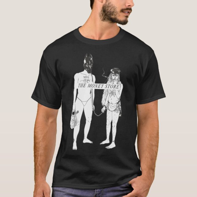 Camiseta death grips the money store album cover (censored) (Frente)