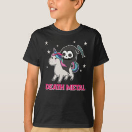 Camiseta Death Metal - Death Riding Unicorn Funny Unicorn