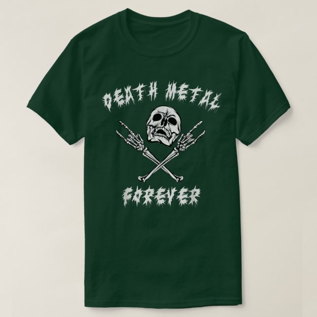 Camiseta Death Metal Forever Heavy Metal Music  (Frente do Design)