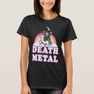 Camiseta Death Metal Funny Rainbow Grim Reaper Unicorn Shir
