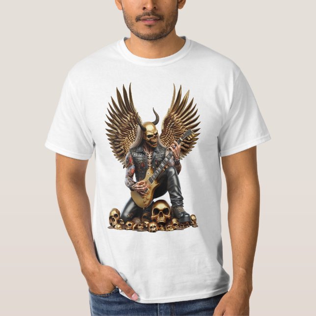 Camiseta Death Metal Gitarrist Hell 666 (Frente)