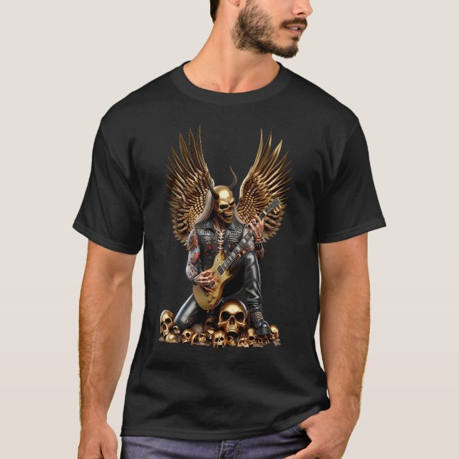 Camiseta Death Metal Gitarrist Leder Top! (Frente)