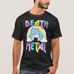 Camiseta Death Metal Magical Unicorn Rocker Rock And Roll P