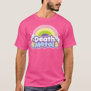 Camiseta Death Metal Rainbow Halloween Shirt Unicorn Rock C