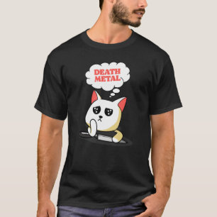 Camiseta Death Metal Sonhando com Sarcasmo Gatinho Fofo Com