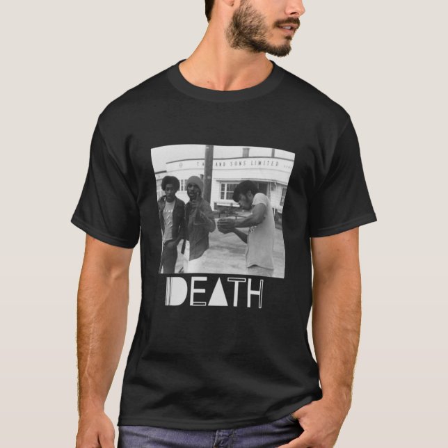 Camiseta Death  protopunk band from Detroit White Logo Gift (Frente)