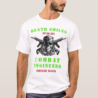 Camiseta Death Smiles  Combat Engineers skull Tactical 
