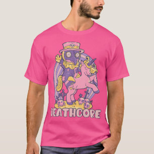 Camiseta Deathcore Sarcastic Plague Doctor On Unicorn Metal