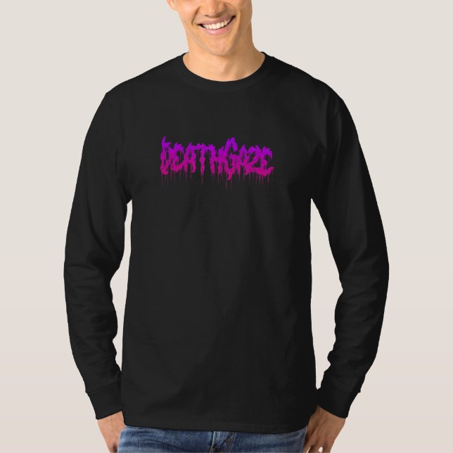 Camiseta Deathgaze Quente Rosa E Música De Shoegaze (Frente)