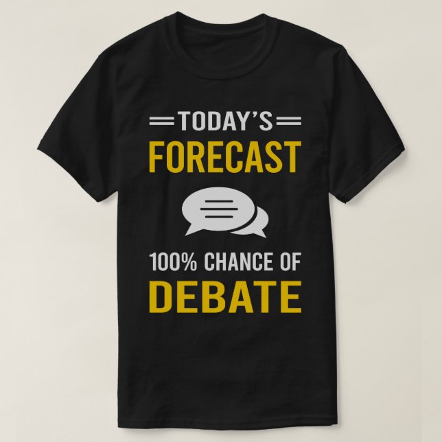 Camiseta Debate Previsto Hoje (Frente do Design)