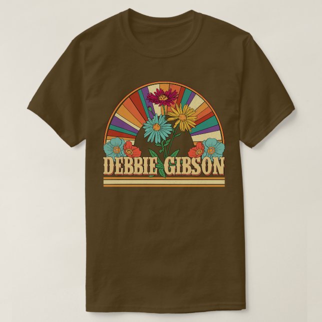 Camiseta Debbie Flowers Nome Gibson - Relatório de Presente (Frente do Design)